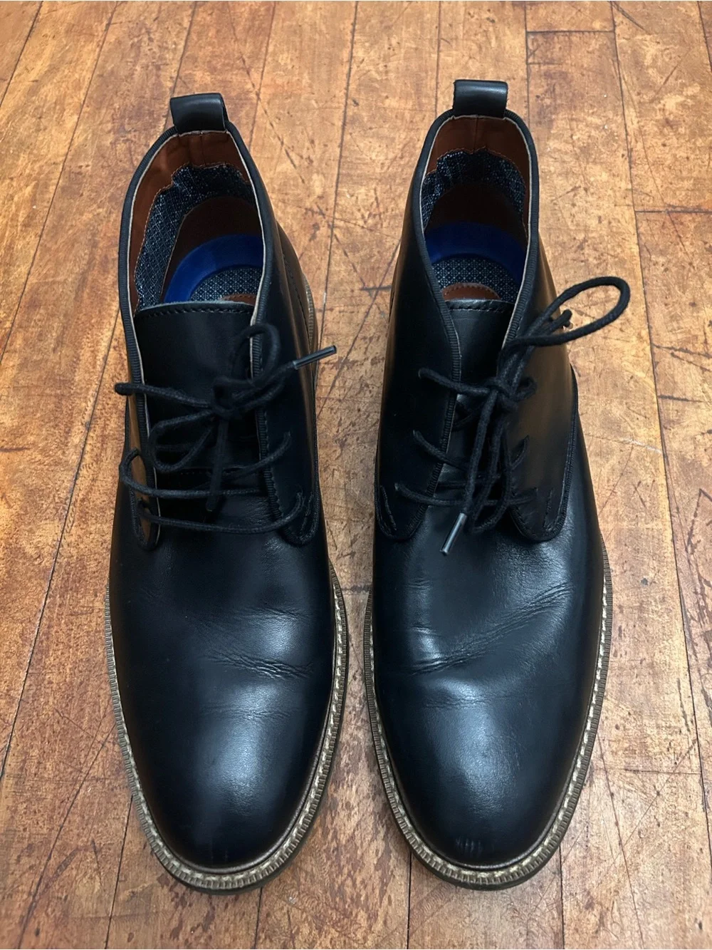 Vince Camuto Black Leather Chukka Boots